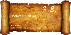 Hodosi Edina névjegykártya