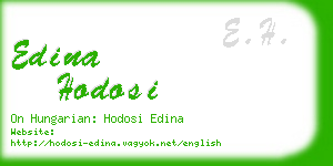 edina hodosi business card